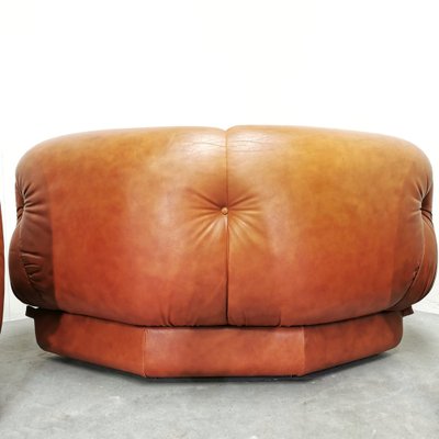 Modular Sofa in Leather, 1970s, Set of 5-PRS-1770938