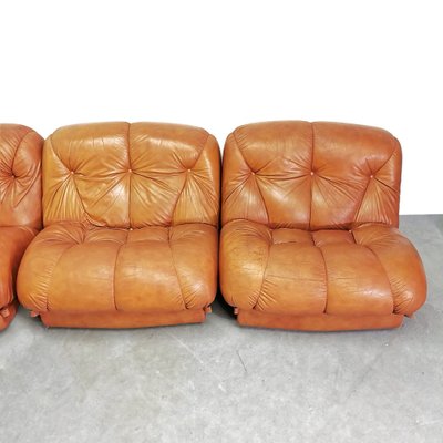 Modular Sofa in Leather, 1970s, Set of 5-PRS-1770938