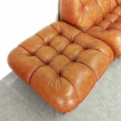 Modular Sofa in Leather, 1970s, Set of 5-PRS-1770938