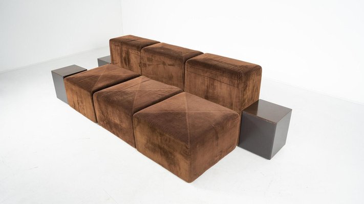 Modular Sofa Sistema 61 attributed to Giancarlo Piretti, Italy, 1970s, Set of 6-FGA-2019563