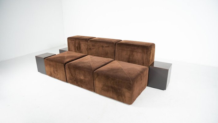 Modular Sofa Sistema 61 attributed to Giancarlo Piretti, Italy, 1970s, Set of 6-FGA-2019563