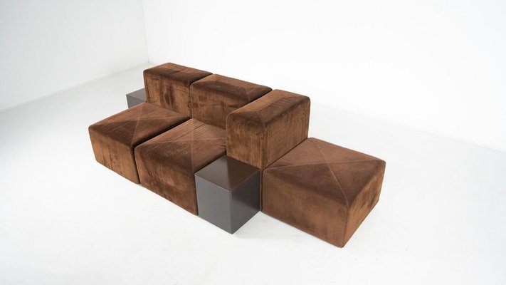 Modular Sofa Sistema 61 attributed to Giancarlo Piretti, Italy, 1970s, Set of 6-FGA-2019563