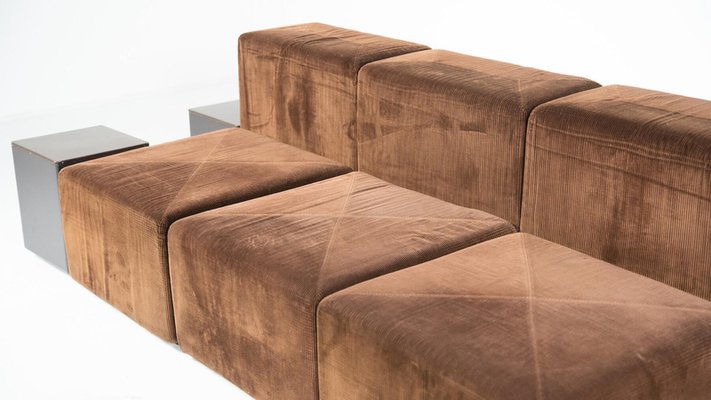 Modular Sofa Sistema 61 attributed to Giancarlo Piretti, Italy, 1970s, Set of 6-FGA-2019563