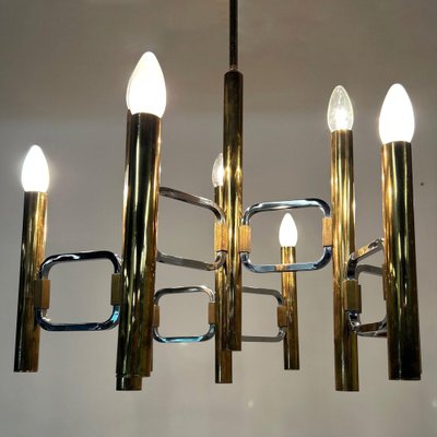 Modulo Series Chandelier by Profili Industria Lampadari, 1970s-ZT-1750545