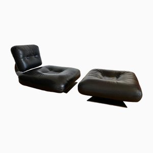 Mold ON1PH ALTA BAS Lounge Chair and Ottoman by Oscar Niemeyer for International Furniture, Set of 2-DY-1818860