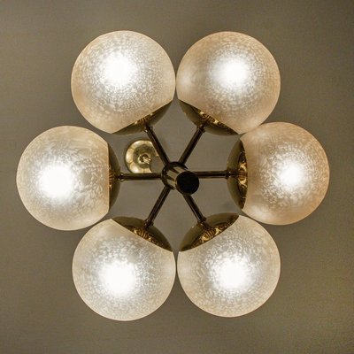 Molecular Chandelier with Six Smoked Hand Blown Glass Globes from Kaiser-VDW-853846