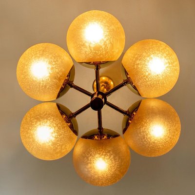 Molecular Chandelier with Six Smoked Hand Blown Glass Globes from Kaiser-VDW-853846