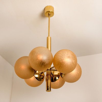 Molecular Chandelier with Six Smoked Hand Blown Glass Globes from Kaiser-VDW-853846