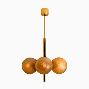 Molecular Chandelier with Six Smoked Hand Blown Glass Globes from Kaiser-VDW-853846