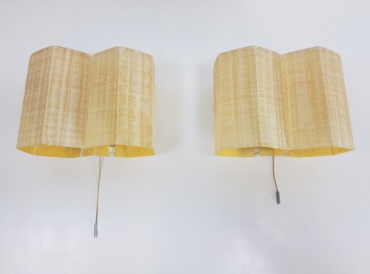 Molecular Double Light Honeycomb Flush Mounts in Fiberglass, 1950s, Set of 2-AXJ-1727878