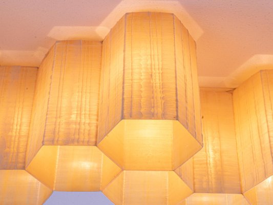 Molecular Honeycomb 11-Light Flush Mount & Wall Light in Fiberglass & Steel, 1950s-DEK-932753