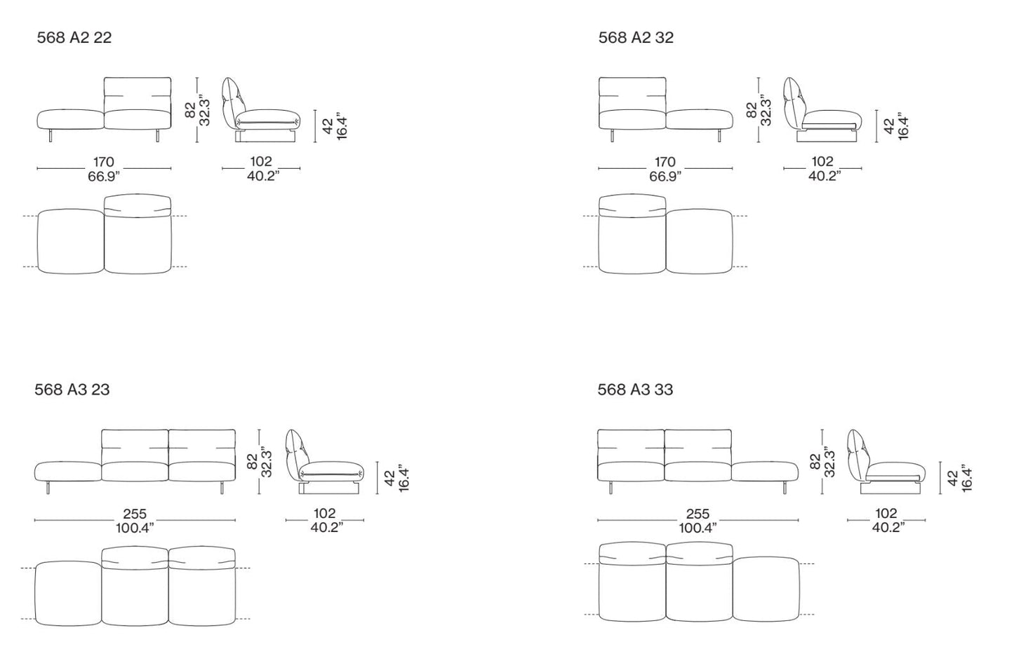 MONCLOUD Modular Sofa (Category - Fabric | E)