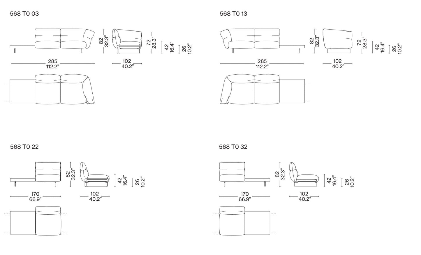 MONCLOUD Modular Sofa (Category - Fabric | E)