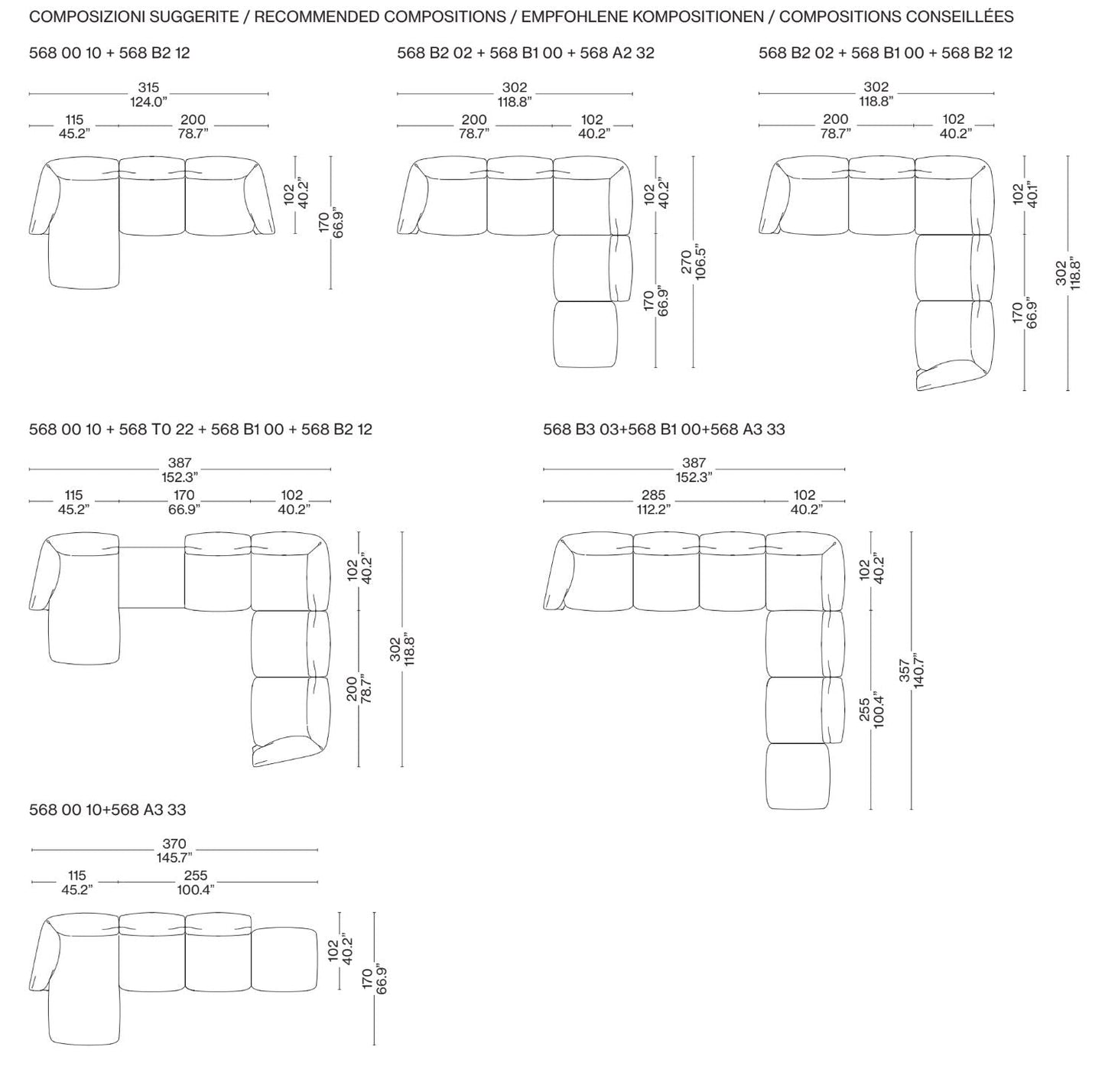 MONCLOUD Modular Sofa (Category - Fabric | E)