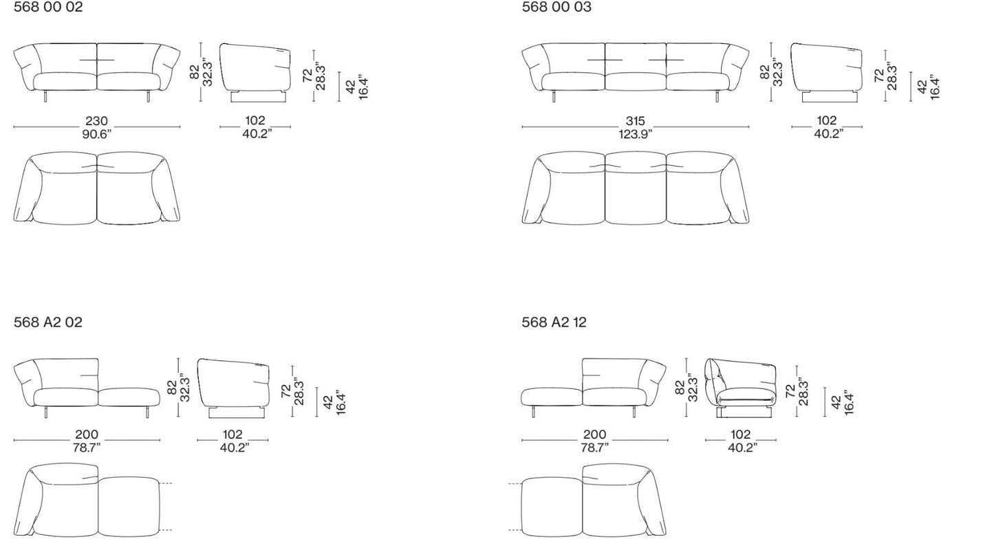 MONCLOUD Modular Sofa (Category - Fabric | E)