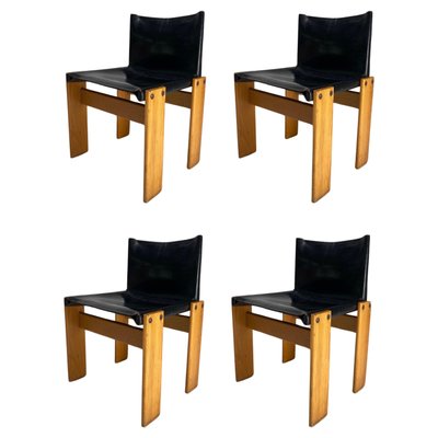 Monk Chairs attributed to Afra & Tobia Scarpa for Molteni, Italy, 1974, Set of 4-KKZ-1814225