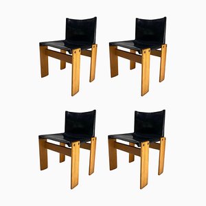 Monk Chairs attributed to Afra & Tobia Scarpa for Molteni, Italy, 1974, Set of 4-KKZ-1814225