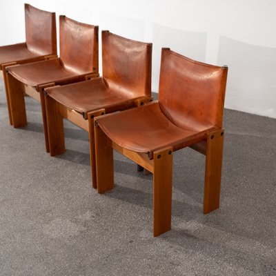 Monk Chairs by Afra & Tobia Scarpa for Molteni, Set of 4-OQD-2036859