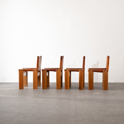 Monk Chairs by Afra & Tobia Scarpa for Molteni, Set of 4-OQD-2036859