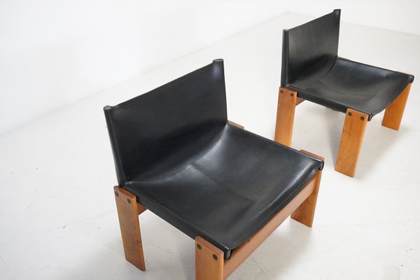 Monk Lounge Chairs by Afra and Tobia Scarpa for Molteni, Italy, 1970s, Set of 2-TEA-1702506