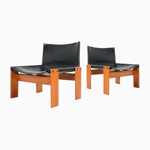 Monk Lounge Chairs by Afra and Tobia Scarpa for Molteni, Italy, 1970s, Set of 2-TEA-1702506