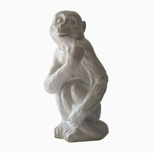 Monkey Sculpture in Glazed Terracotta, Italy, 1960s-JJT-1806428