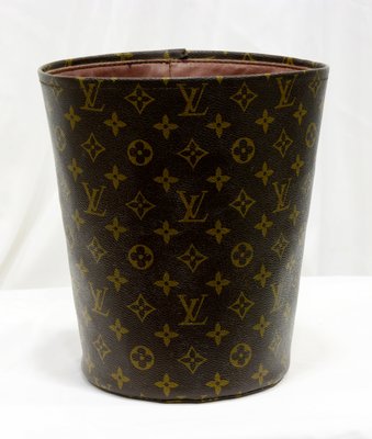 Monogram Leather Office Paper Basket from Louis Vuitton, 1990s-VHF-2016017