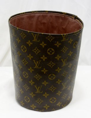 Monogram Leather Office Paper Basket from Louis Vuitton, 1990s-VHF-2016017