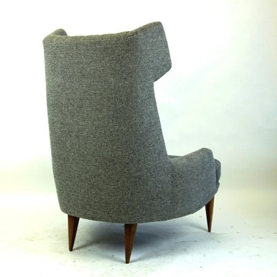 Monumental Grey Austrian Mid-Century Wingback Armchair by Oswald Haerdtl-MH-1066362