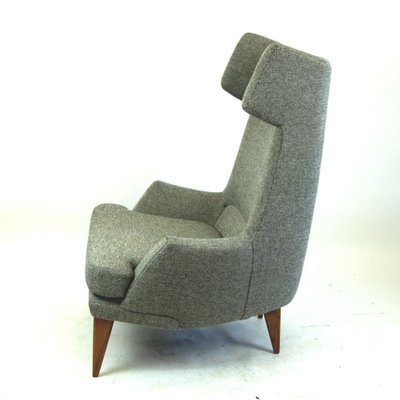 Monumental Grey Austrian Mid-Century Wingback Armchair by Oswald Haerdtl-MH-1066362