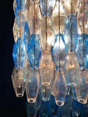 Monumental Murano Glass Sapphire Colored Poliedri Chandelier-MBH-1032687