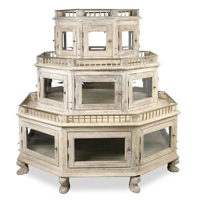 Monumental Octagonal Display Case in Teak-NQ-1779733