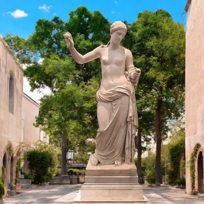 Monumental Venus of Arles Sculpture, Museum of Louvre, 1940s-FDW-2039626