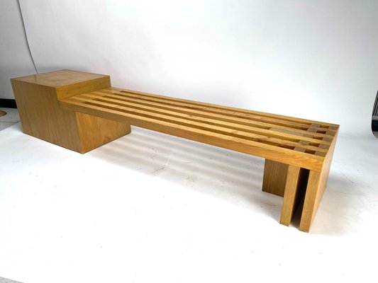 Monumental Wooden Bench by Bruno Nanni, 1970s-KKZ-1814329