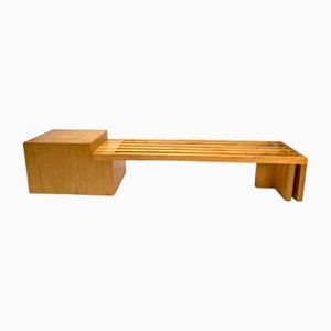 Monumental Wooden Bench by Bruno Nanni, 1970s-KKZ-1814329