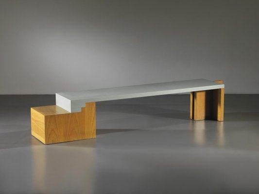 Monumental Wooden Bench from Bruno Nanni, Italy, 1970s-KKZ-1814187