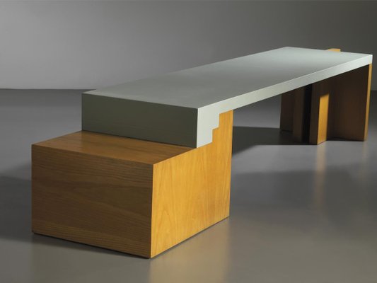 Monumental Wooden Bench from Bruno Nanni, Italy, 1970s-KKZ-1814187