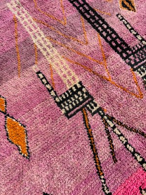 Moroccan Berber Rug in Pink with Geometric Tribal Patterns-QJU-2019794