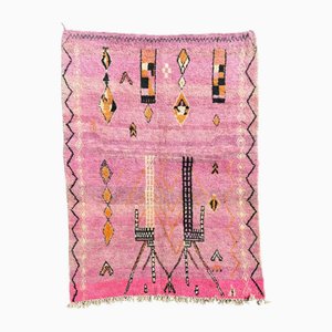 Moroccan Berber Rug in Pink with Geometric Tribal Patterns-QJU-2019794