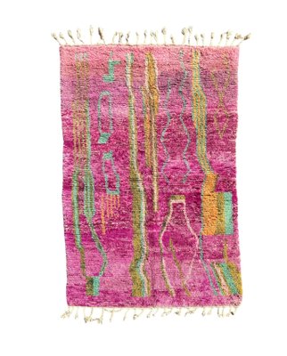 Moroccan Bold Pink Berber Rug-QJU-2019750