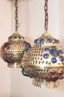 Moroccan Ceiling Lamps, 1970s, Set of 2-RGF-989530