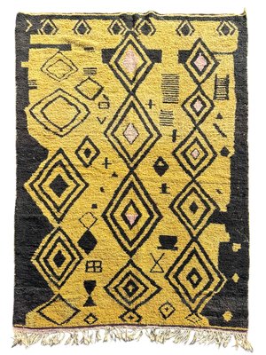 Moroccan Handwoven Abstract Wool Rug-QJU-2040235