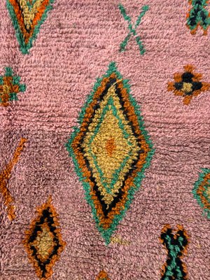 Moroccan Pink and Orange Handwoven Berber Wool Rug-QJU-2026792