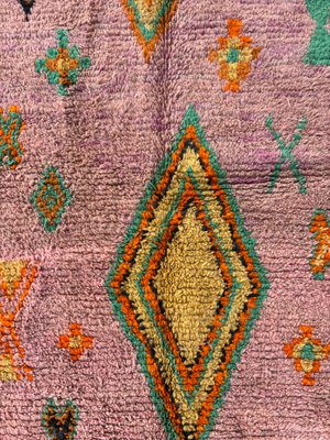 Moroccan Pink and Orange Handwoven Berber Wool Rug-QJU-2026792