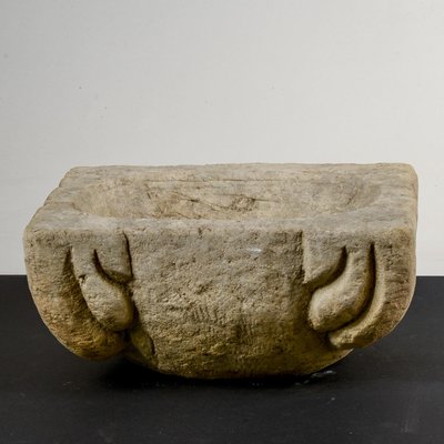 Mortar Tray in Hand-Worked Stone Container-RAQ-1749276