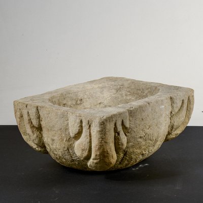 Mortar Tray in Hand-Worked Stone Container-RAQ-1749276