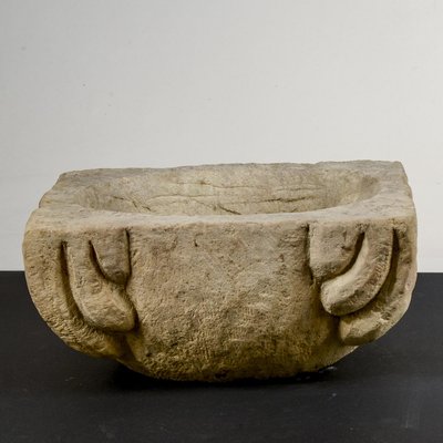 Mortar Tray in Hand-Worked Stone Container-RAQ-1749276