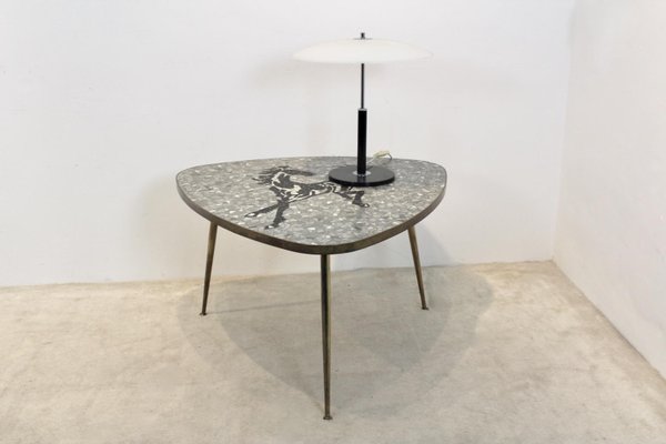 Mosaic and Brass Coffee or Side Table by Berthold Müller, 1960s-MO-937045