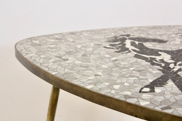 Mosaic and Brass Coffee or Side Table by Berthold Müller, 1960s-MO-937045