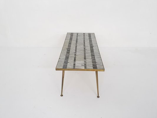 Mosaic Coffee Table With Brass Legs by Berthold Müller, Germany, 1950s-ZO-1170636